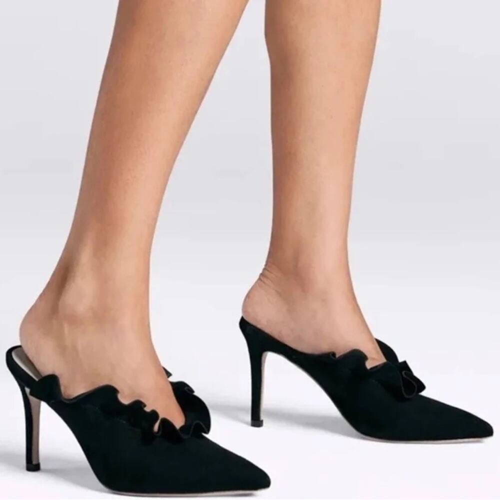 Nib Loeffler Randall Langley Mule Ruffle Heels - image 2